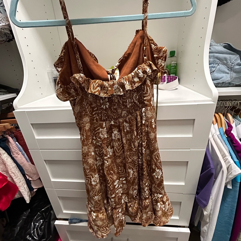 Brown Floral Sundress